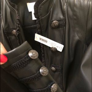 Chico’s black military jacket NWT